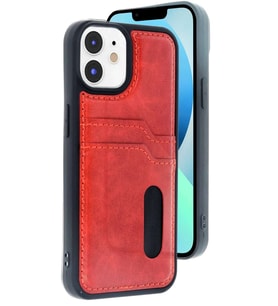 iPhone 11 Kılıf Sara Kartvizitli Deri Kılıf - Kırmızı