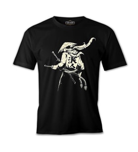 Samuray - Sword Siyah Erkek Tshirt