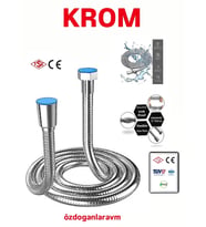 Ultra Krom Paslamaz Banyo Duş Hortumu 150 cm