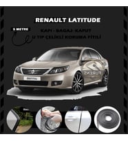 Renault Latitude Oto Araç Kapı Koruma Fitili 5metre Parlak Siyah Renk