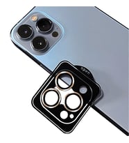 iPhone 13 Pro Max / 13 Pro Kamera Lens Koruyucu CL-12 Premium Safir Parmak İzi Bırakmayan Anti-Reflective Kamera Lens Koruyucu (Gold)