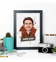 Kişiye Özel Erkeklere Özel Karikatürlü Tasarım Çerçeve