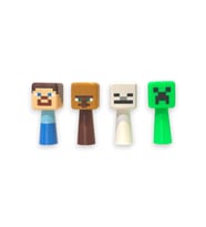Minecraft Sprunki Figür 4 adet 7 cm Steve, Köylü, İskelet, Creeper