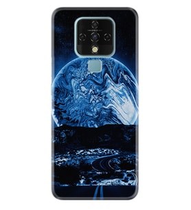 Tecno Camon 16 18P Pova Pova 3 Pova Neo Kılıf Desemli Silikon Mavi Gece 1605