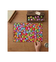 Rengarenk Bonibonlar Tasarımı 240 parça Ahşap Puzzle Ahşap Kutuda MP03407
