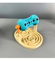 3D Baskı Labirentli Köpek ve Kedi Zeka Oyuncağı Dönen Ödül Silindirli Yavaş Yeme Aktivite - Turkuaz