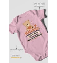 Halaya Özel Kısa Kollu Bebek Body %100 Pamuk