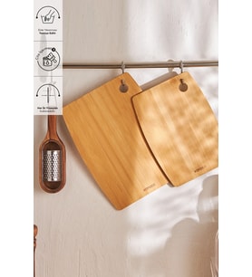 Çift Kesme Tahtası Seti, 28/33 cm, dayanıklı ve kullanışlı tasarım
