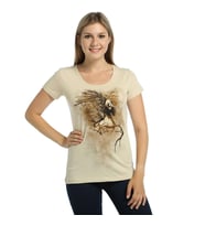 Bant Giyim - Root n' Smoke Krem Kadın T-shirt Tişört