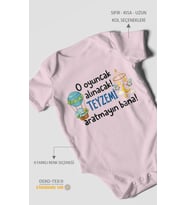 Teyzeye Özel Kısa Kollu Bebek Body %100 Pamuk