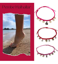 Handcraftedbyoz, Kadın, Paraşüt, Makrome El yapımı, Pembe Halhal (Pembe)