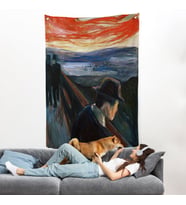 Edvard Munch - Çaresizlik Duvar Örtüsü - Despair-8108