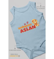 Doğuştan Aslan Sıfır Kollu Bebek Zıbını %100 Pamuk