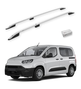 Turtle Toyota Proace City 2019-2025 / Uzun Şasi Tavan Çıtası Crown Gri