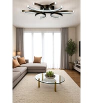 Levora Modern Tasarım - Salon - Mutfak - Yatak Odası Bronz Renk Beyaz Işıklı Led Avize