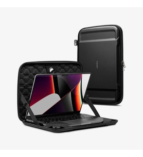 Spigen MacBook & Notebook Laptop 14'' Taşıma Çantası Rugged Armor Pro Pouch Black - AFA04270-Outlet