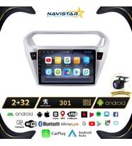 Peugeot 301 2+64GB Kablosuz Carplay 2013-2018 Android 13 Navigasyon Multimedya Sistemi