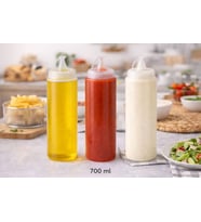 Sos Şişesi, Şeffaf, Ketçap Mayonez Hardal, 700 ml, 1 Adet
