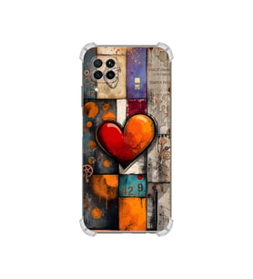 PrintiFy Huawei P40 Lite ile Uyumlu Düşlerin Dansı Serisi Zamanın Kalbi Tasarımlı Uv Baskılı Köşe Korumalı Antişok Kılıf
