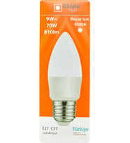 (1 Adet) Osaka 9W (70W) Beyaz Işık E27 Duylu (Kalın Duy) Led Ampul