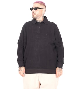 Mode XL Erkek Sweatshirt Polo Vnz Selanik 20440 Siyah