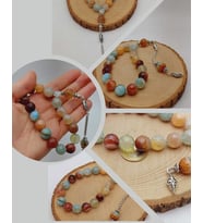 Akik Taşı Faset Kesim 17lik Efe Tesbih 14mm (54380)