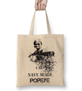 Popeye Fuzileiro Naval Bez Çanta Uzun Saplı