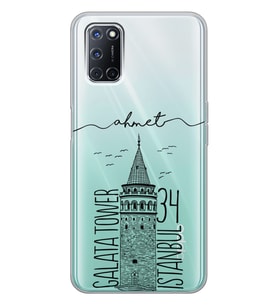 Oppo Galata Tower Tasarımlı Şeffaf Telefon Kılıfı