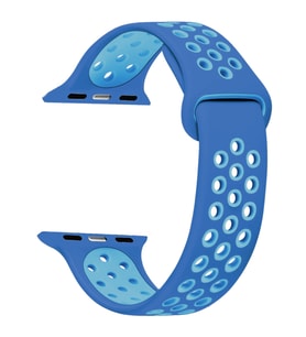 Microsonic Apple Watch Series 8 41mm Rainbow Sport Band Kordon Mavi Turkuaz (Çok Renkli)
