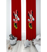 MEKTA HOME BEBEK VE ÇOCUK ODASI Mickey Mause Desenli 2 Kanat Fon Perde