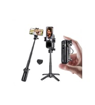 360 Derece Dönebilen Kumandalı Selfie Çubuğu ve Tripod Siyah