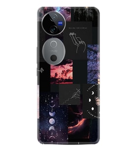 Vivo V40 5G Kılıf Boutique Baskılı Resimli Ay Pattern Pcode -030
