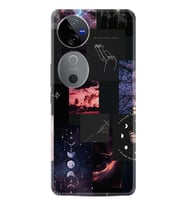Vivo V40 5G Kılıf Boutique Baskılı Resimli Ay Pattern Pcode -030
