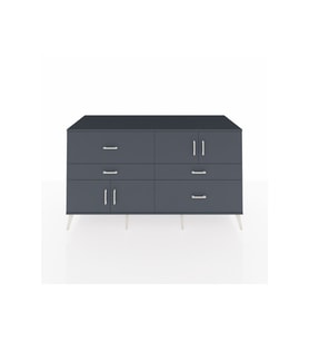 Kronos Konsol 2 Raflı 4 Çekmeceli 4 Kapaklı 176x59x99 Antrasit-Antrasit