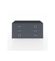 Kronos Konsol 2 Raflı 4 Çekmeceli 4 Kapaklı 176x59x99 Antrasit-Antrasit