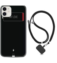 Apple iPhone 11 12 13 Mini Kılıf Boyun Askılı Silikon My Love 1402