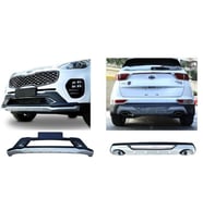 Kia sportage ön ve arka koruma difüzör 2016-2018 çift çıkış egzoz makyajsız kasalar