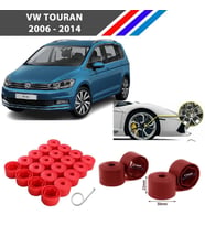 Otozet - VW Touran Bijon Civata Kapağı Kırmızı Renk 20 Adetli Set 17mm 1K06011739B9