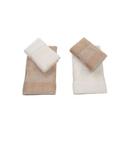 Polo Life 4 Parça Bamboo Hamam Seti (Büyük Boy), Banyo Havlu Takımı-Krem Sütlü Kahve