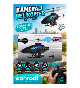 4 Kanallı Kumandalı Helikopter 4K Kameralı, 360° Hareket ve Otomatik Engel Algılama Özellikli