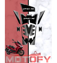 HONDA PCX 125 2025 TANK PAD SETİ BEYAZ KARBON DESEN