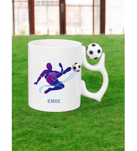 İsme Özel Dönen Futbol Figürlü Futbol  Baskılı Kupa