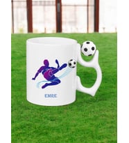 İsme Özel Dönen Futbol Figürlü Futbol  Baskılı Kupa