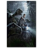 Cakapuzzle Jurassic World Motorlu Chris Pratt Raptorlar Puzzle Yapboz MDF(Ahşap) (120 Parça)