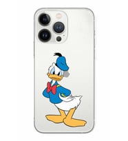 Apple iPhone 13 Pro Uyumlu Kamera Korumalı Tıpalı Kapak Donald Duck TasarımlıŞeffaf Kılıf