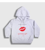 Presmono Unisex Çocuk Beyaz Nobody Dizi Gossip Girl Kapüşonlu Sweatshirt 481121tt (Beyaz)