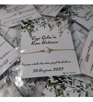 Kişiye Özel (20-50-100-200 Adet) Isimli Incili Şans Bilekliği Söz, Nişan, Kına, Nikâh, Hediyesi - BC0027