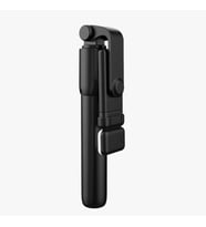 Selfie Çubuğu Işıklı Kablosuz Kumandalı Masaüstü Tripod Olabilen Telefon Tutuculu (Siyah)