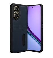 Realme 12 Lite Kılıf Sara Kartvizitli Deri Kılıf - Lacivert
