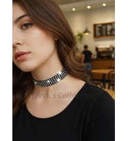 Siyah Taşlı Choker Kolye. Özel Tasarım